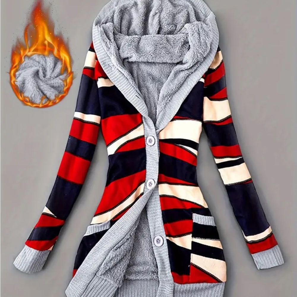 Stylish Women's Multicolor Cardigan Sweater